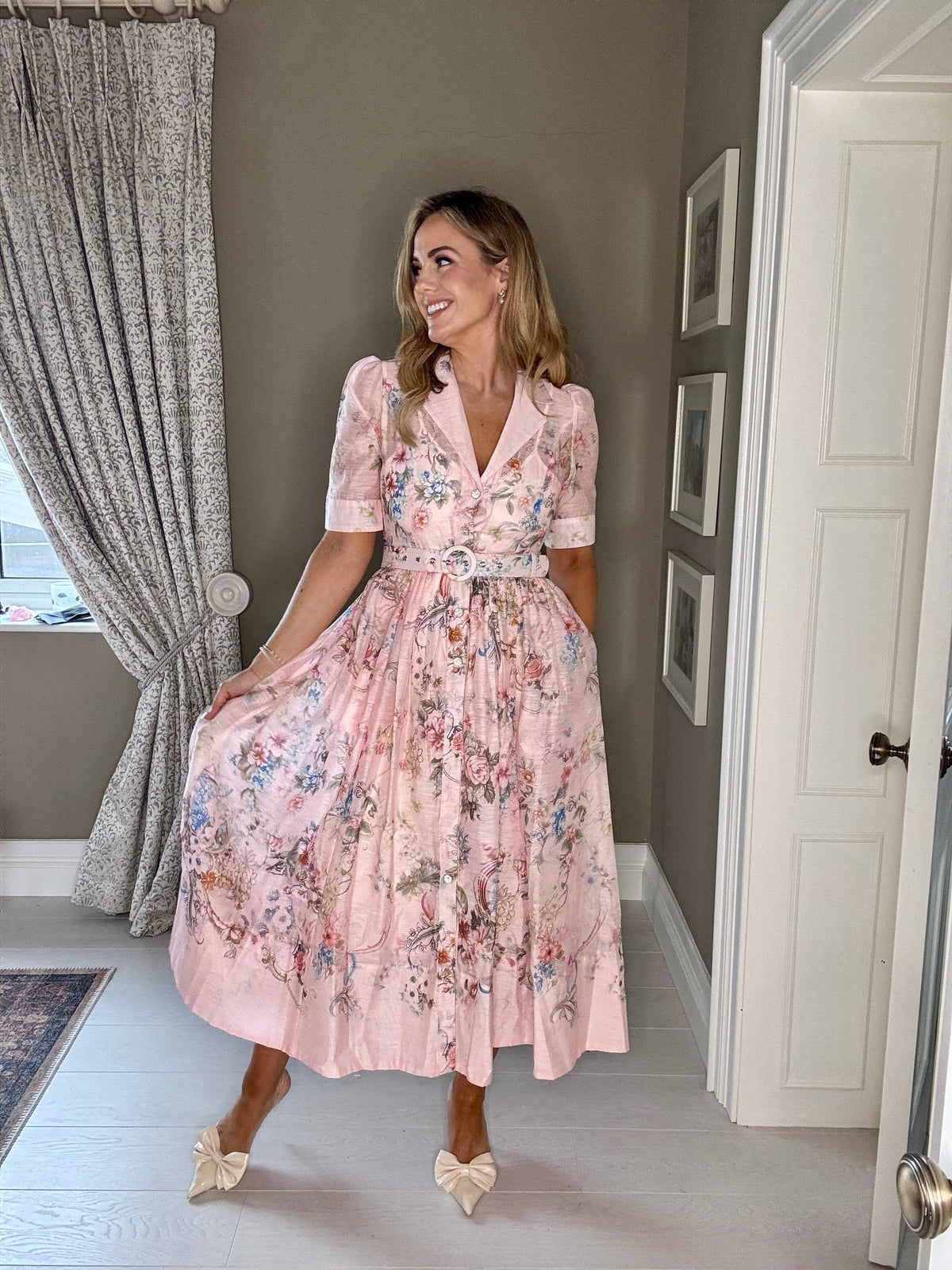 Print Shirt Midi