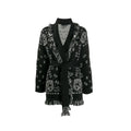 Black Bandana Wool Cardigan