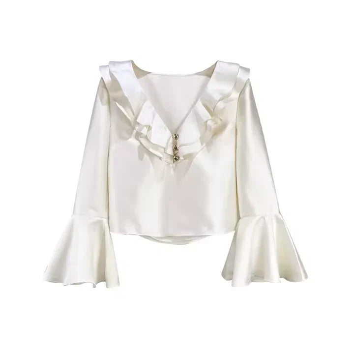 Taffeta Ruffle Top
