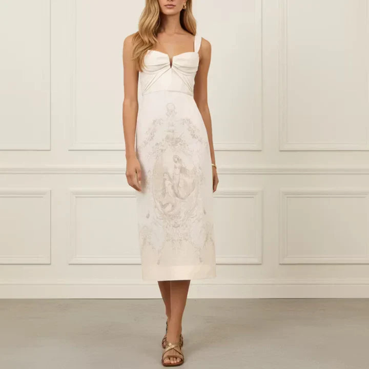 Drape Print Midi