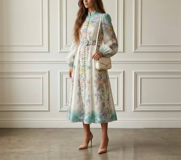 Floral Ombre Midi