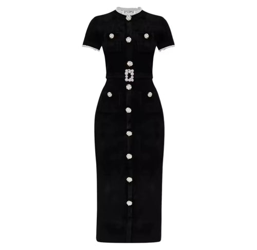 Chenille Belted Midi