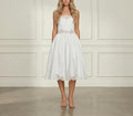 White Embroidered Midi