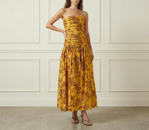Bandeau Print Midi