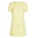 Belted Boucle Mini