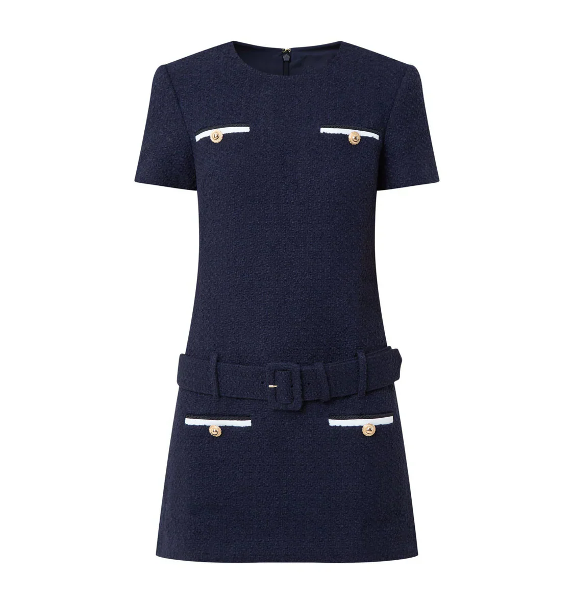 Belted Boucle Mini