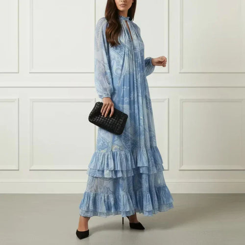 Blue Tiered Maxi