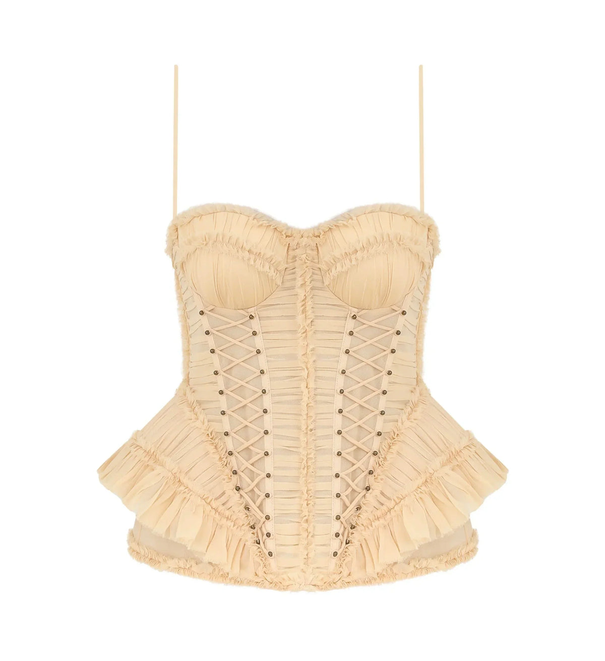 Silk Ruffled Corset