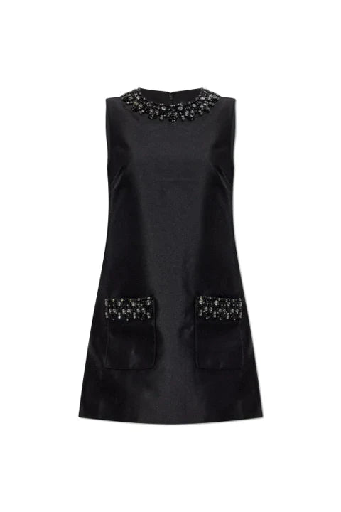 Black Beaded Mini