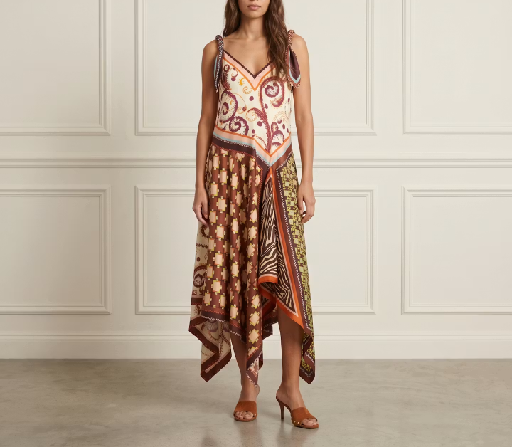 Silk Print Dress