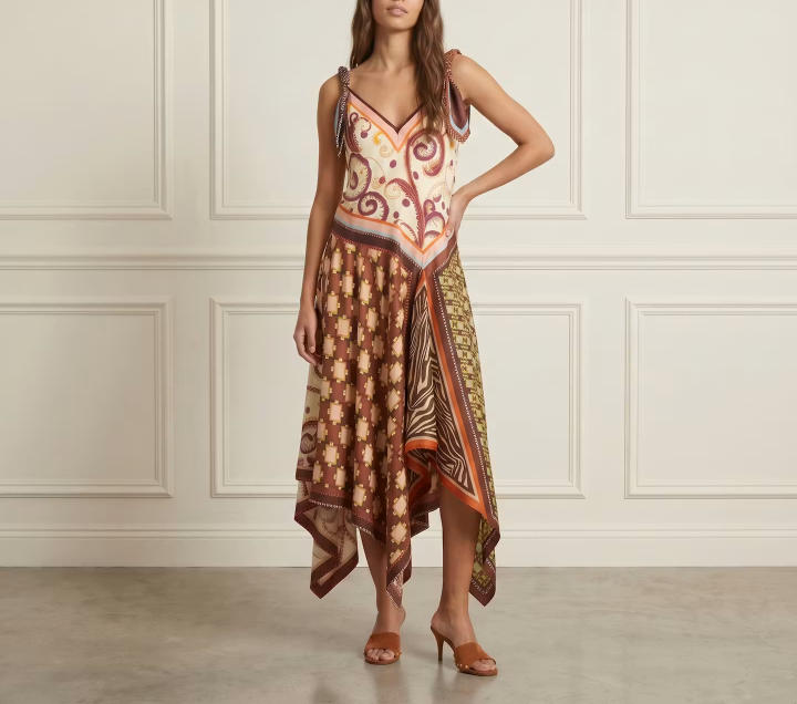 Silk Print Dress