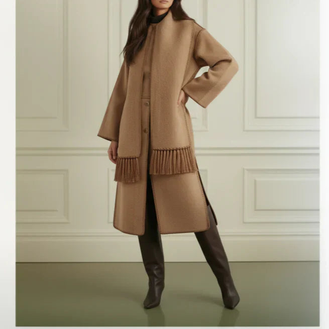 Wool Fringed Coat