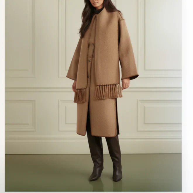 Wool Fringed Coat