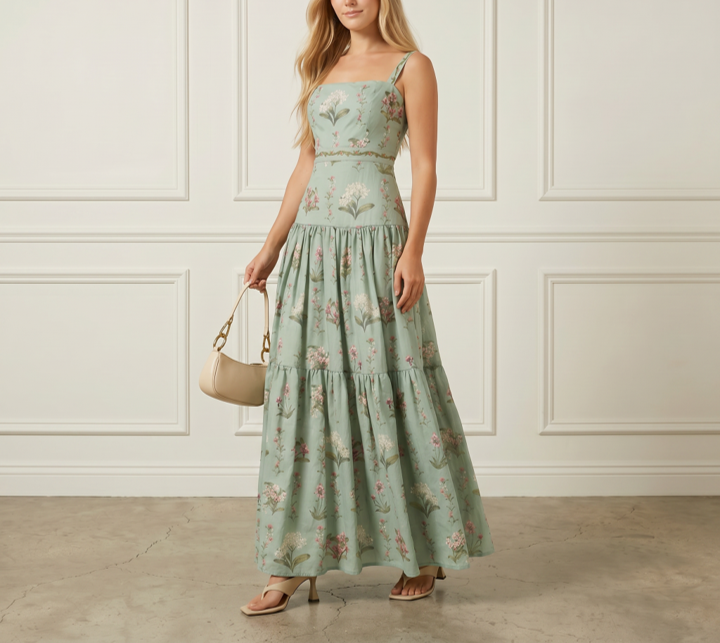 Garden Print Midi