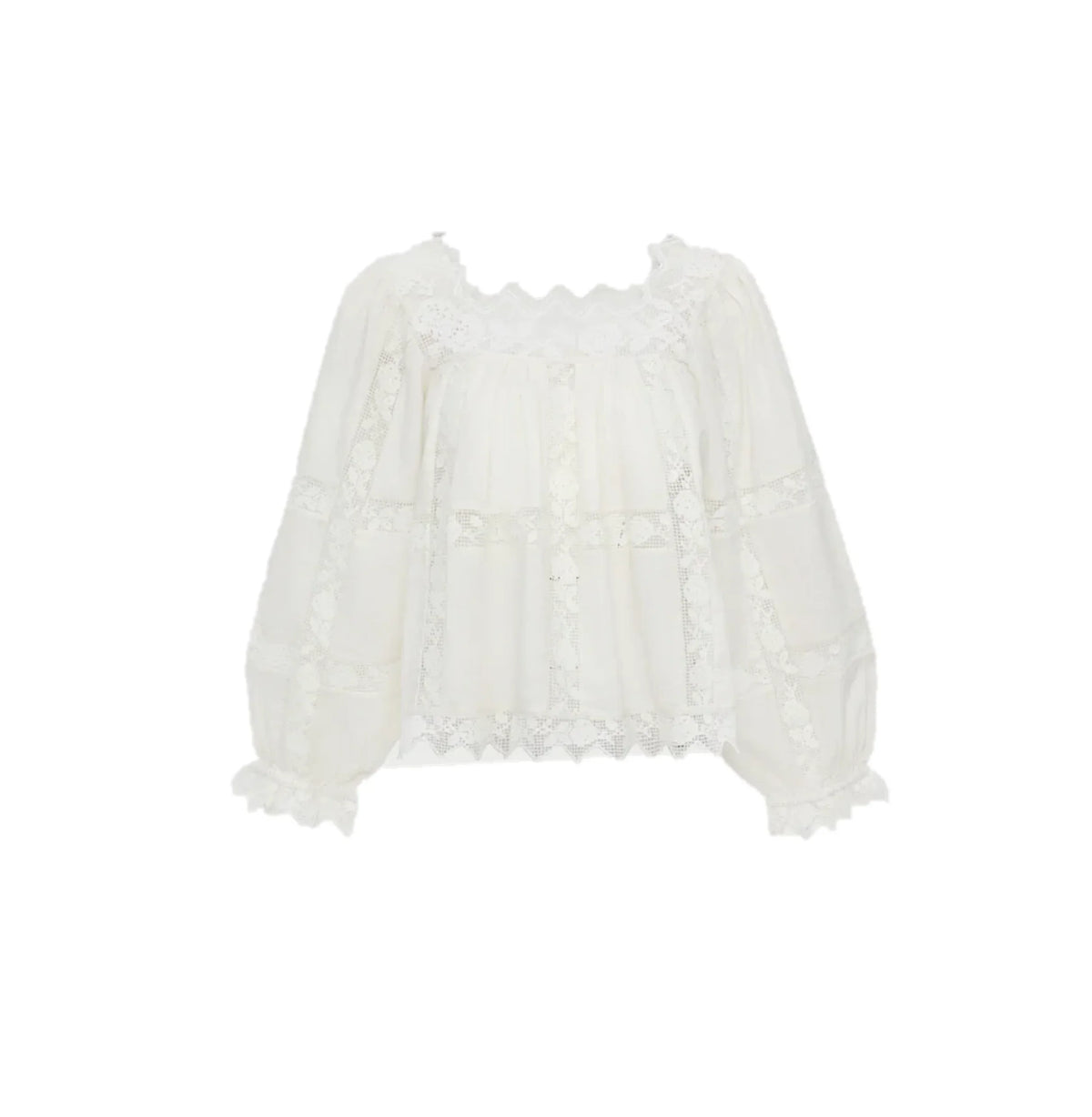Hollow Embroidered Blouse