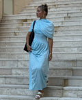 Blue Draped Midi