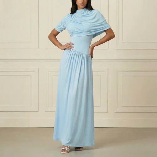 Blue Draped Midi