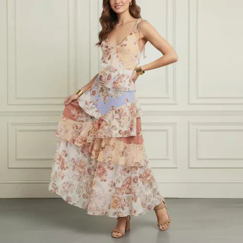 Floral Draped Midi
