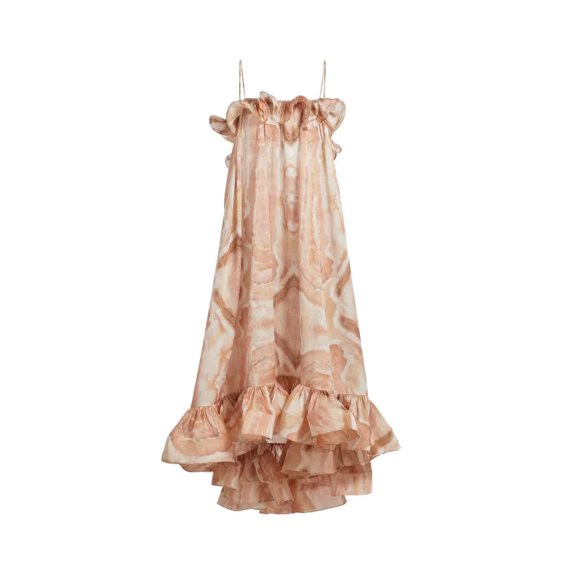 Printed Silk Organza Dress