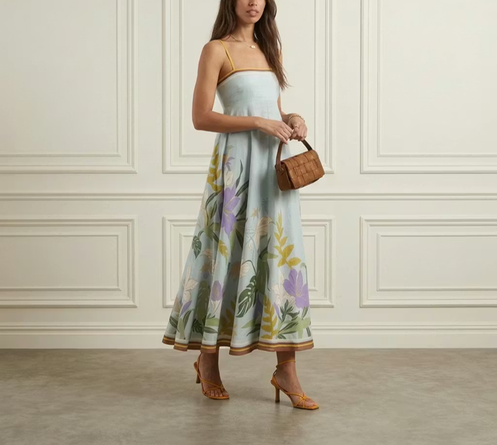 Floral Linen Midi