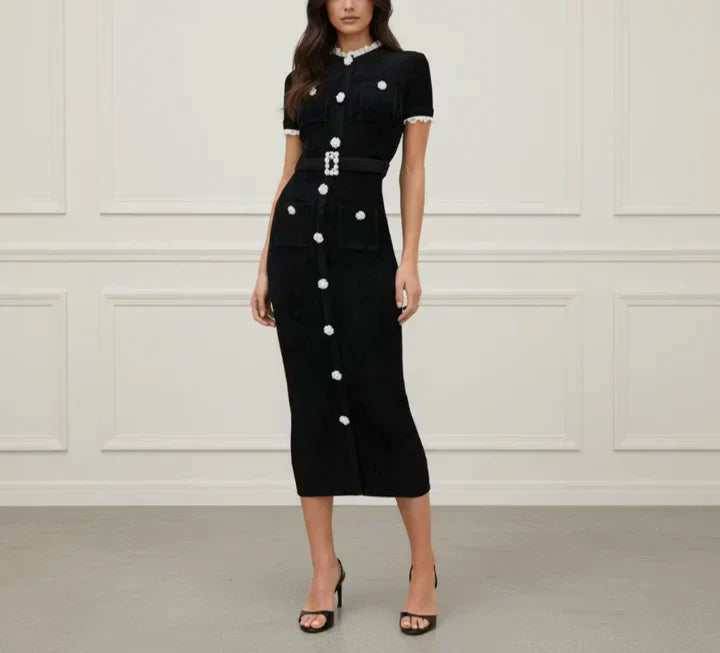 Chenille Belted Midi