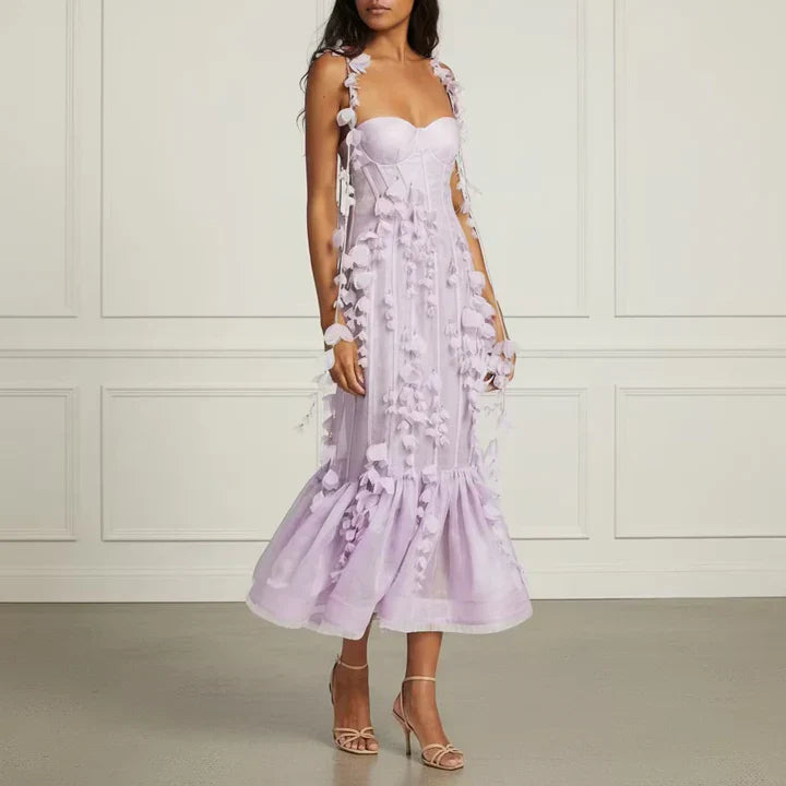 Lilac Linen Midi