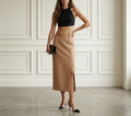Buckle Midi Skirt