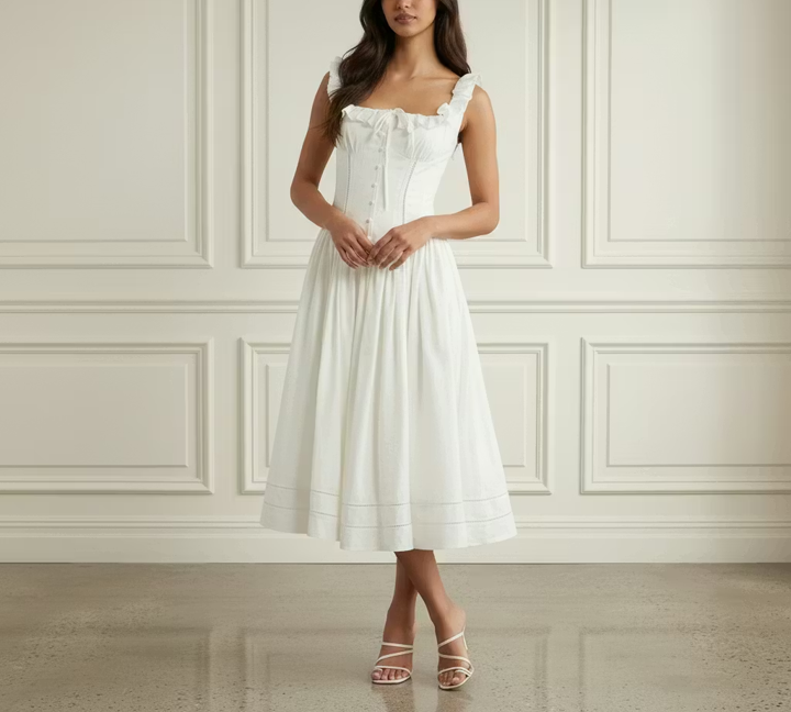 Ruffle Corset Midi
