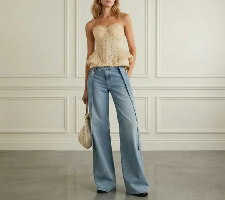 Silk Ruffled Corset
