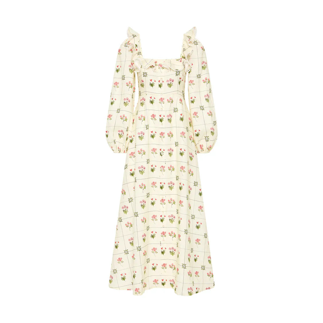 Linen Scallop Dress